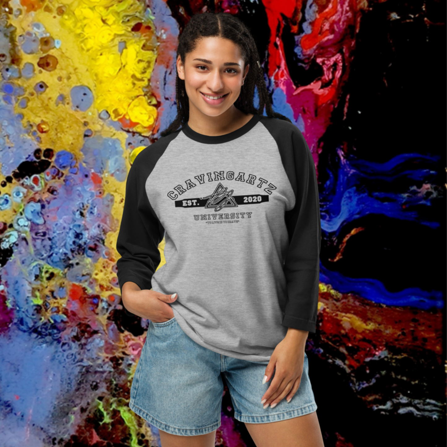 Cravingartz University Raglan Shirt