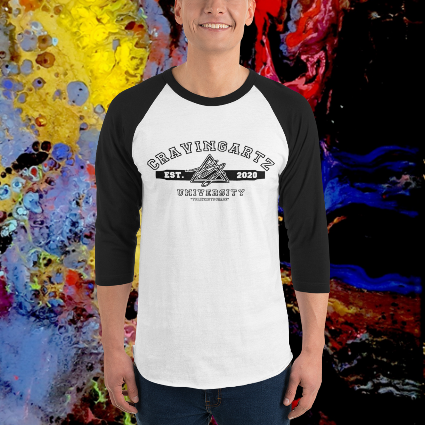 Cravingartz University Raglan Shirt